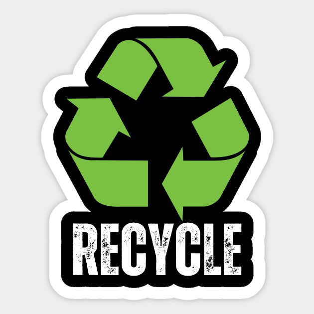 Recycle - Recycling - Recycle Symbol - Reduce Reuse Recycle Earth day Sticker by aesthetice1